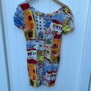 SOLD Jams World Abstract City Print Mini Dress